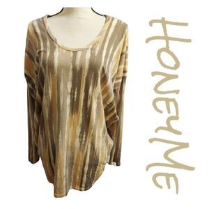 𝅺honeyme top Striped womens Size medium